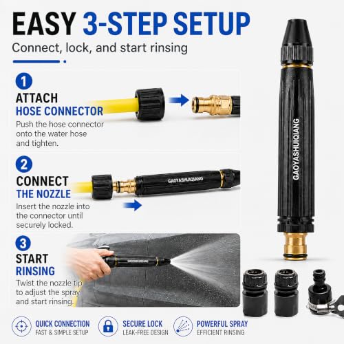 High Pressure Hose Nozzle for Garden Hoses