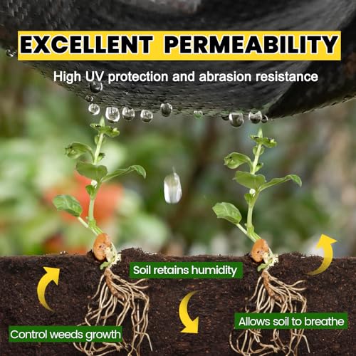 3ft x 300ft Weed Barrier Landscape Fabric Heavy Duty Premium Weed Control Fabric Durable & Eco-Friendly Weed Block Gardening Mat Landscaping Fabric - size: 3ft x 300ft