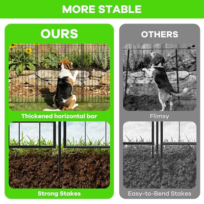 Garvee Garden Fence, 40in(h) x 11.8ft 5 Pack Garden Fencing Animal Barrier