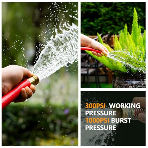 5/8" Garden Hose 150ft, -40℉ To 190℉ Hot/Cold Rubber hose, Red - color: Red, size: 150Ft