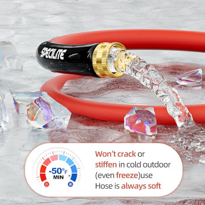 SPECILITE 3/4" x 15FT Hot/Cold Short Leader Garden Water Hose, -50℉-190℉ - size: 15FT 3/4" ID Male to Female
