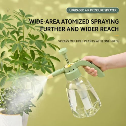 1.5L/50oz Handheld Pump Sprayer with Adjustable Nozzle, Green