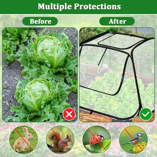 2 Pack Garden Covers for 6x3ft Raised Beds