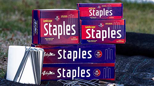 Ashman 150 Pack Galvanized Garden Stakes Landscape Staples and Fence Stake Sod Staples - Heavy Duty & Anti Rust Zinc Coated. - size: 150