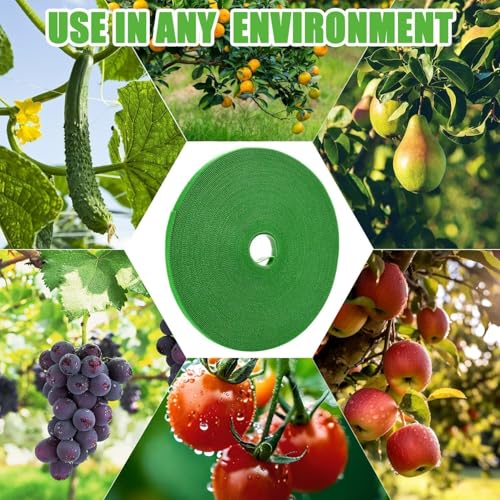 2Pcs Green Garden Tie, Plant Supports for Effective Growing, Reusable and Adjustable, Plant Ties for Branches Flowers (10M) - color: 10m