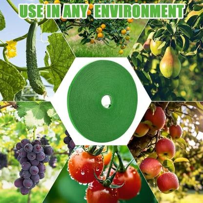 2Pcs Green Garden Tie, Plant Supports for Effective Growing, Reusable and Adjustable, Plant Ties for Branches Flowers (10M) - color: 10m