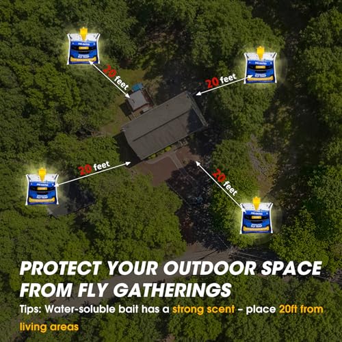 4 Pack Pre-Baited Fly Traps Outdoor Fly Bags for Patio Farm Ranch - size: 4 Packs