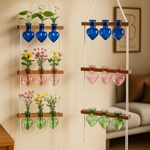 Leinuosen Hanging Plant Propagation Station, Propagation Vases, Multicolor - color: Multicolor