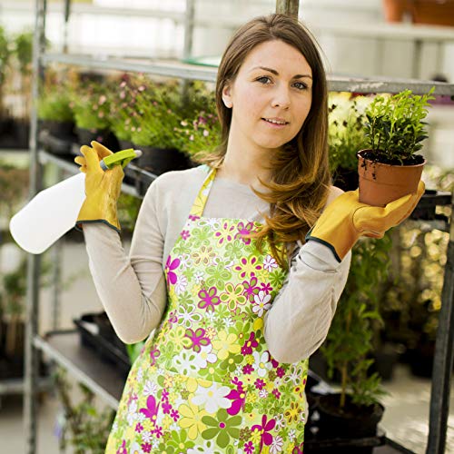 Patelai Garden Gloves Leather Gardening Gloves Thorn and Cutting Proof Work Garden Gloves (Large) - size: Large (Pack of 1)