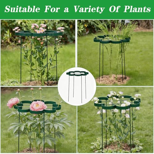 24.5" Dahlia Stakes and Supports - Outdoor Durable Plant Support - color: Green