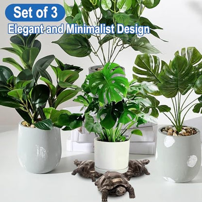 3Pcs Turtle Resin Pot Feet – Decorative Plant Stand Risers for Indoor/Outdoor Flower Pots, Durable & Weatherproof Planter Supports (Turtle Design)