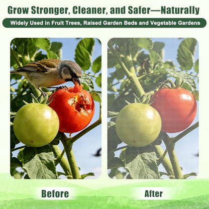 FEED GARDEN Garden Netting 8x33FT Ultra-Fine Mesh PE Cover for Vegetables Fruits Garden Row Cover Raised Bed Durable Protection from Birds Animals - color: White, size: 8 x 33 Feet