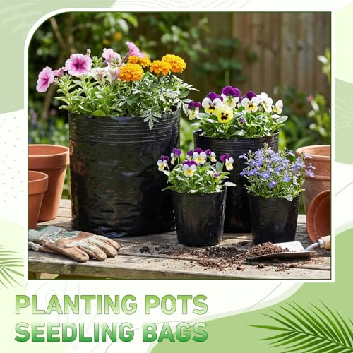 20 Pcs 10 Gallon Nursery Bag 15.8 Inch Plastic Nursery Plant Pot - size: 10 Gallon
