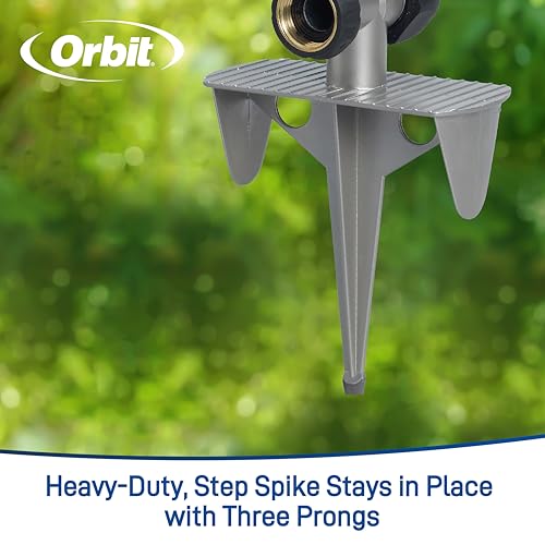 Orbit Brass Impact Sprinkler, Zinc Spike Base, Adjustable - 56946