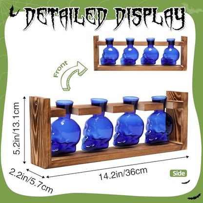Plant Propagation Stations Halloween Skull Plant Terrarium Kit - color: Blue