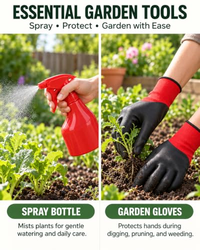 Garden Tools Set, 9-Piece Heavy Duty Gardening Tools with Clear Pocket Tote Bag, Stainless Steel Garden Hand Tools for Digging, Planting, Weeding and Pruning, Durable Gardening Kit - style: Green