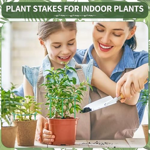 12 Pack Plant Support Stakes Sets - Versatile Plant Cages, Stackable Garden Flower Support， Small Plant Stakes for Indoor Plants,Tomato,Monstera, Peony, Hydrangea, Climbing Plants - size: 6.3*9.8IN（pack of 12)