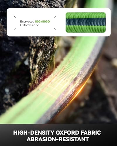 RAINPOINT Garden Hose 50FT with 10-Pattern Spray Nozzle, 60% Lighter Non-Expanding Water Hose with TPE Inner Tube, Ultra-Light Flexible Anti-Kink Hose, 800D Oxford Fabric, 450PSI Burst, 3/4" Fittings