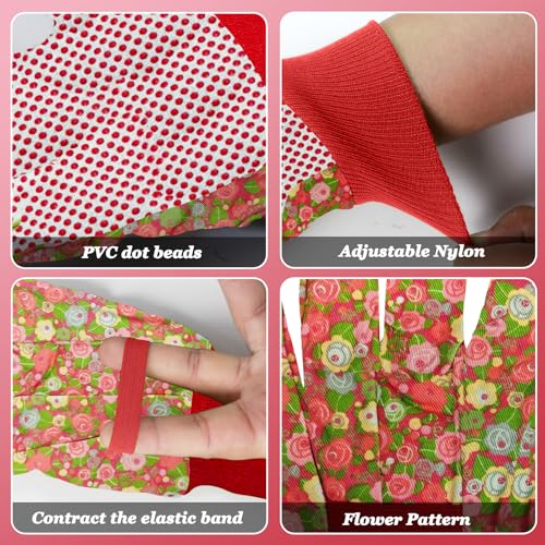 Women's Gardening Gloves Weeding and Thorn Resistant Work Gloves for Digging Planting Pruning Raking-Grown - color: Red