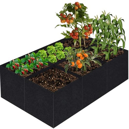 Fabric Raised Garden Bed, Grow Bags to Vegetable Herbs Flowers, 57 Gallon Fabric Plant Pots Indoor Outdoor, 4x2x1ft - size: 4x2x1ft