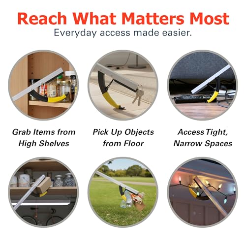 Sammons Preston Reacher, Grabber Tool, Trash Pickup, 26", Single, Silver - color: 26" Folding, size: Single