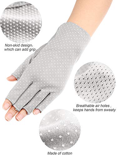 Maxdot Sun Gloves for Women UV Protection - color: Black and Gray
