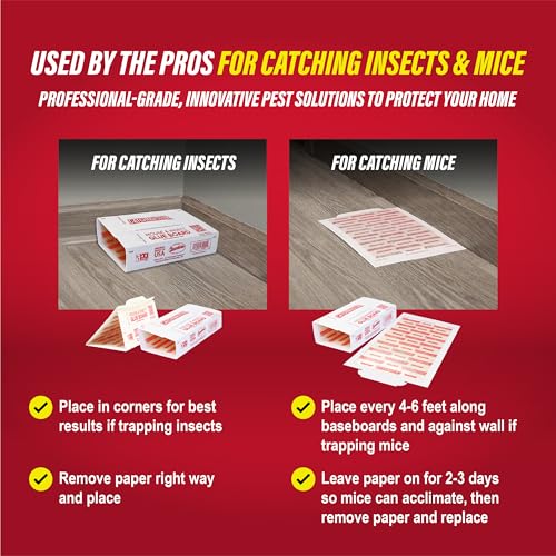 Catchmaster Extra Sticky Glue Traps 60pk, XL Glue Boards for Mice & Insects - size: 8" x 5" (60 Pack)