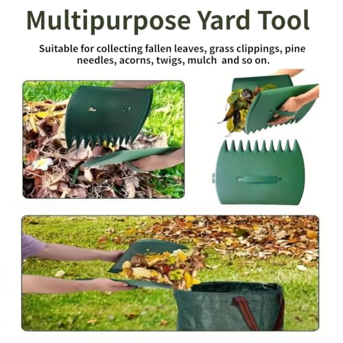 2PCS Army Green Leaf Scoops Hand Rakes