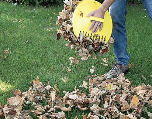 Rocky Mountain Goods Classic Leaf Scoops - Yellow Collector Leaf Grabbers with Handles for Easy Yard Cleanup - Claw Rake Tips for Gathering and Scooping Leaves and Grass