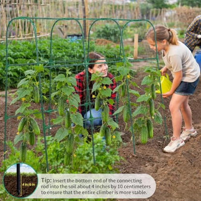 50"x48"Cucumber Trellis, Garden Arch Trellis for Climbing Plants Outdoor - color: Green