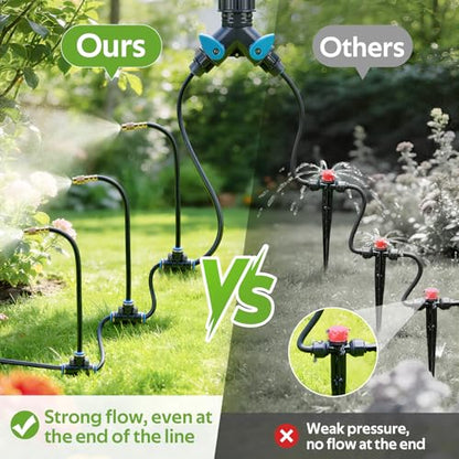HIRALIY 100FT Misting Irrigation Kit