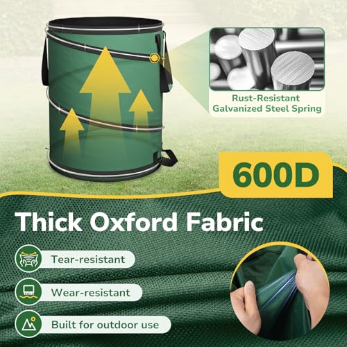 GreatBuddy 2-Pack Collapsible Trash Can, 45 Gallon, Durable 600D - style: 45 Gal-2 packs