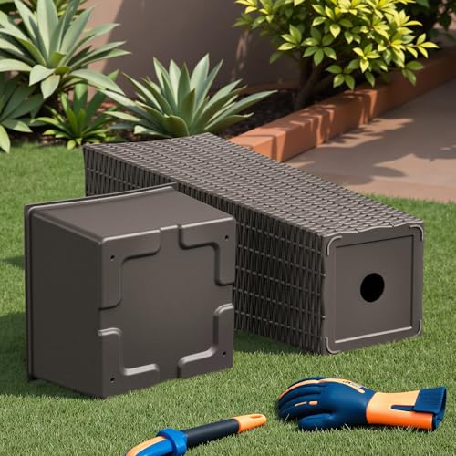 Devoko Resin 23.6'' Tall Planters, Large Taper Outdoor Planter - color: Brown, size: 23.6" Set of 2