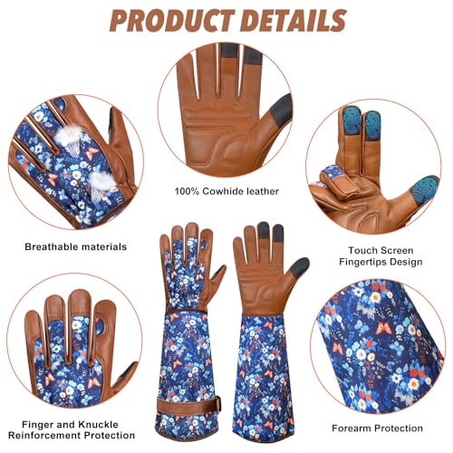 DLY Garden Gloves for Women,Gardening Gloves,Garden Gift for Lady,Brown,S - color: Brown, size: Small