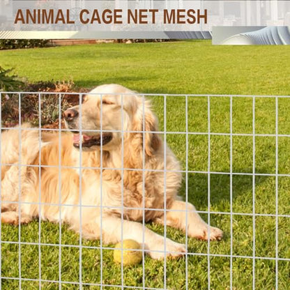 Tongmo 4 ft x 100 ft Galvanized Welded Wire Fence, 16GA Garden Chicken Wire Fence Roll, Mesh Size 2" x 4"Hardware Cloth, Ideal for Yard Protection and Poultry Netting - color: Galvanized, size: 4ft*100ft
