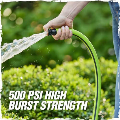 RUGGED RHINO Heavy Duty Garden Hose 25ft x 5/8in, Green and Black - color: Green/Black, size: 25 Feet