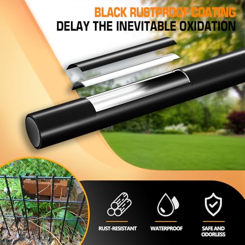 35 Panels Animal Barrier Fence No Dig, 37.92ft(L) X 12in(H) Rabbit Fences Ground Defense Border Small Metal Fencing, Dog Under Barriers Blocker for Garden, Flower Bed, Patio - size: 35 Panels, 37.92 ft(L) X 12 in(H)