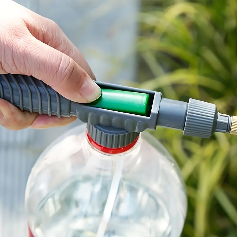 High-Pressure Manual Sprayer with Adjustable Nozzle for Gardening & Farming - color: Green