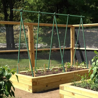 6ft Garden Stakes for Climbing Plants Supports, 20 Pack Solid Fiberglass Plant Sticks, Rust-Free Fence Posts, 5/16'' Diameter, 72inch Dark Green