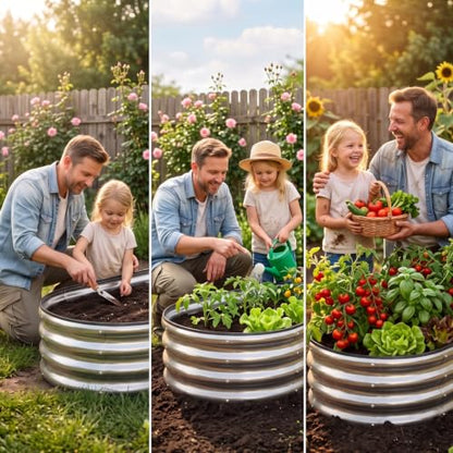 SnugNiture Raised Garden Bed Outdoor 4x2x1ft, 2 Pack - color: Silver