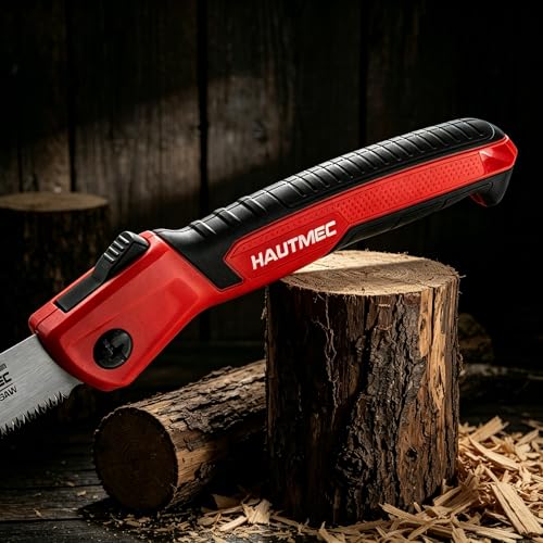 HAUTMEC 7" Folding Pruning Hand Saw for Tree, Garden & Camping