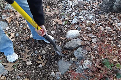 Spear Head Spade SHFD3 40" Yellow Garden Spade Shovel - Gardening Shovel with a 9" x 11" Beveled Blade, Steel-Reinforced Fiberglass Long Handle & Cushioned D-Grip - Digging Spade for Planting - color: Yellow