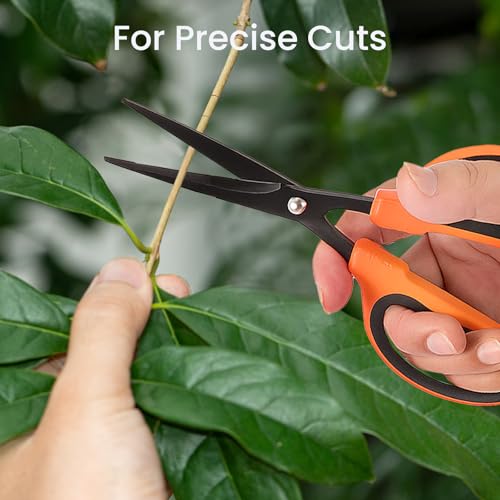 GROWNEER 7.2'' Trimming Scissors Teflon Coated, 1 Pack Pruning Shears