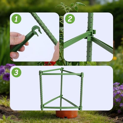 100pcs Garden Stakes Arms for Tomato Cage, 11mm, No Stake - size: 11mm/0.43inch