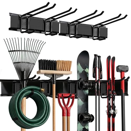TIDYME Garage Wall Organizer, Shovel Holder Wall Mount, 32" Double Hooks - size: 32", style: Double Hooks