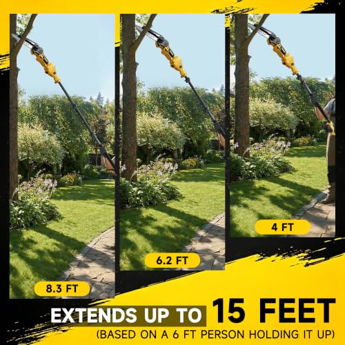 8-in-1 Cordless Pole Chainsaw, Hedge Trimmer, SK5 Pruning Shears Combo