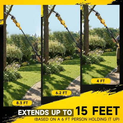 8-in-1 Cordless Pole Chainsaw, Hedge Trimmer, SK5 Pruning Shears Combo
