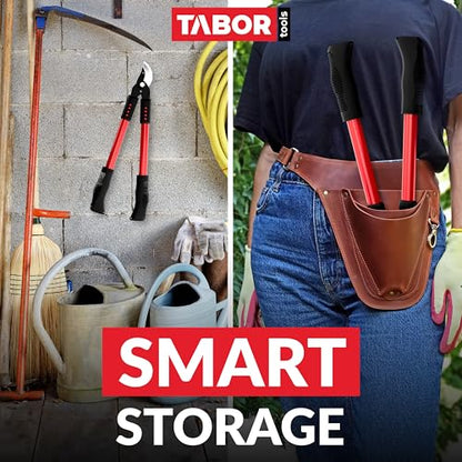 TABOR TOOLS GL18A Small Bypass Lopper, Short 20 Inch Tree Trimmer & Branch Cutter, Compact Tree Pruner with 1 Inch Clean Cut Capacity, Chops Branches with Ease - style: GL18A Small Bypass Lopper