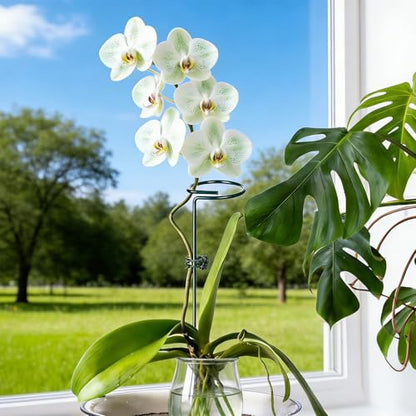 6pcs Plant Support Stakes Plant Stakes for Indoor 12/25/36 Inch Plants Sticks Support Adjustable Tall Plants Holder Sticks with 30 Clip for Peony Tomato Orchid Lily Flower