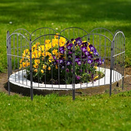 VANCASTLE Decorative Garden Fence Outdoor, 20ft (L) x 24in (H), 19 Panels - style: Design Classic- 19P